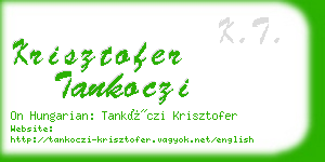 krisztofer tankoczi business card